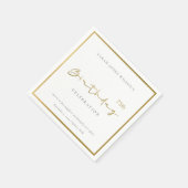 OM HET EVEN WELKE LEEFTIJD EENVOUDIGE GOUD BIRTHDA SERVET (Hoek)