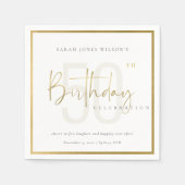 OM HET EVEN WELKE LEEFTIJD EENVOUDIGE GOUD BIRTHDA SERVET (Voorkant)