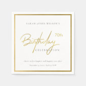 OM HET EVEN WELKE LEEFTIJD EENVOUDIGE GOUD BIRTHDA SERVET (Voorkant)