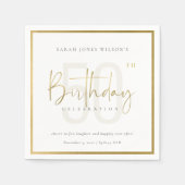 OM HET EVEN WELKE LEEFTIJD EENVOUDIGE GOUD BIRTHDA SERVET (Voorkant)