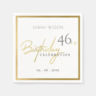 OM HET EVEN WELKE LEEFTIJD EENVOUDIGE GOUD BIRTHDA SERVET