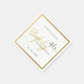 OM HET EVEN WELKE LEEFTIJD EENVOUDIGE GOUD BIRTHDA SERVET (Hoek)