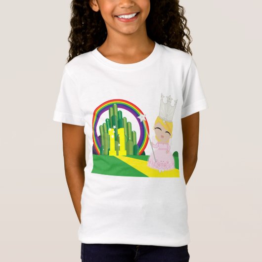 OM HET EVEN WELKE LEEFTIJD Glinda van Oz BIRTHDAY T-shirt (Voorkant)