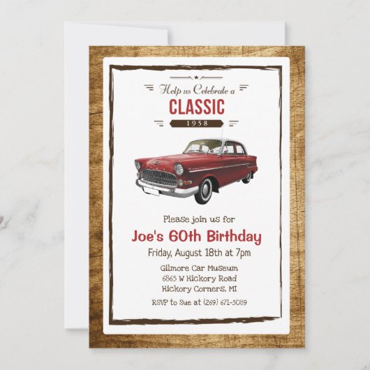 OM HET EVEN WELKE LEEFTIJD - Klassieke  uitnodigin Kaart (Voorkant)