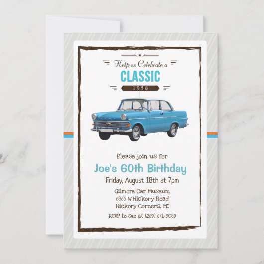 OM HET EVEN WELKE LEEFTIJD - Klassieke  uitnodigin Kaart (Voorkant)