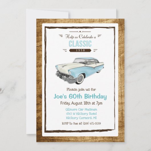 OM HET EVEN WELKE LEEFTIJD - Klassieke  uitnodigin Kaart (Voorkant)