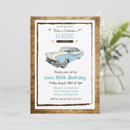 OM HET EVEN WELKE LEEFTIJD - Klassieke uitnodigin Kaart (Staand voorkant)