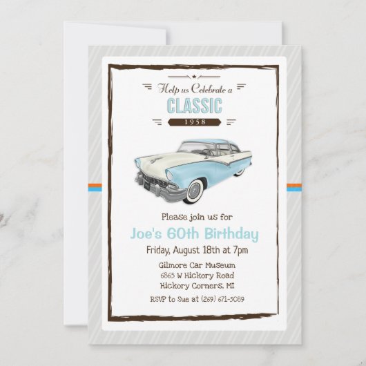 OM HET EVEN WELKE LEEFTIJD - Klassieke  uitnodigin Kaart (Voorkant)