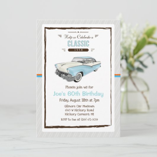 OM HET EVEN WELKE LEEFTIJD - Klassieke  uitnodigin Kaart (Staand voorkant)