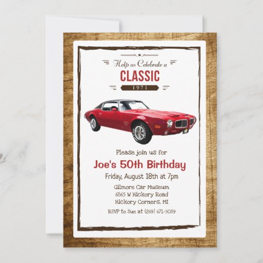 OM HET EVEN WELKE LEEFTIJD - Klassieke  uitnodigin Kaart (Voorkant)