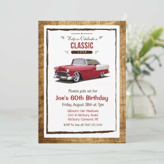 OM HET EVEN WELKE LEEFTIJD - Klassieke  uitnodigin Kaart (Staand voorkant)