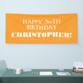 Om het even welke Leeftijd Oranje Wit Aangepast Te Spandoek (Beurs)