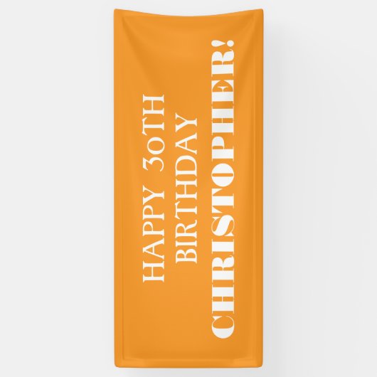 Om het even welke Leeftijd Oranje Wit Aangepast Te Spandoek (Verticaal)