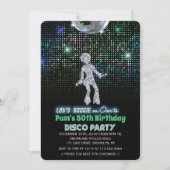 OM HET EVEN WELKE LEEFTIJD - Retro Disco de Uitnod Kaart (Voorkant)