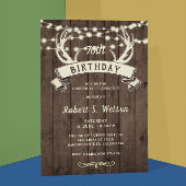 OM HET EVEN WELKE LEEFTIJD Rustic Antlers Banner M Kaart