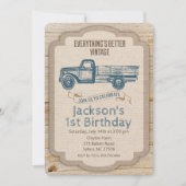 OM HET EVEN WELKE LEEFTIJD - Rustic Truck Boy Birt Kaart (Voorkant)