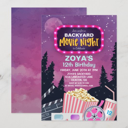 OM HET EVEN WELKE LEEFTIJD - Uitnodiging van de Da (Voorkant / Achterkant)