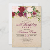 OM HET EVEN WELKE LEEFTIJD -  uitnodiging van Flor (Voorkant)