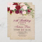 OM HET EVEN WELKE LEEFTIJD - uitnodiging van Flor (Voorkant / Achterkant)