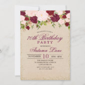 OM HET EVEN WELKE LEEFTIJD -  uitnodiging van Flor (Voorkant)