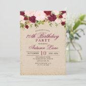 OM HET EVEN WELKE LEEFTIJD -  uitnodiging van Flor (Staand voorkant)