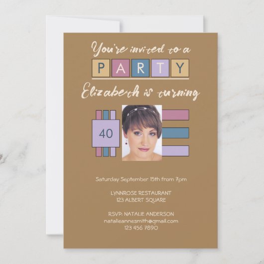 Om het even welke leeftijd voeg fotonaam bruin ver kaart (Voorkant)