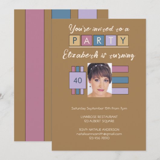 Om het even welke leeftijd voeg fotonaam bruin ver kaart (Voorkant / Achterkant)