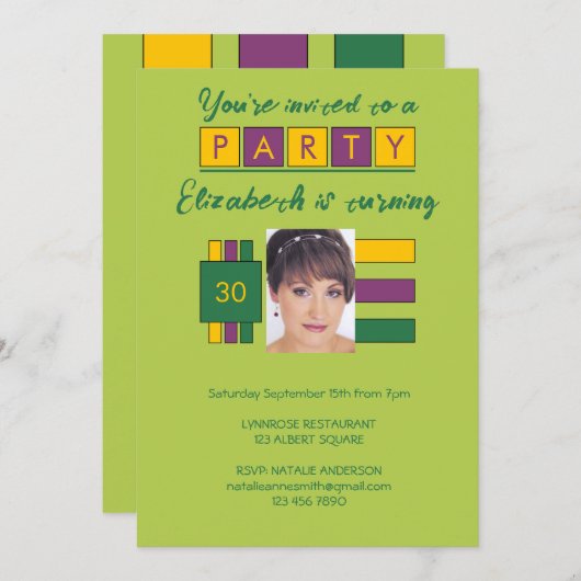 Om het even welke leeftijd voeg fotonaam groene ve kaart (Voorkant / Achterkant)