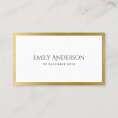 OM HET EVEN WELKE LEEFTIJDSEENVOUDIGE FAUX GEELD B VISITEKAARTJE (Achterkant)