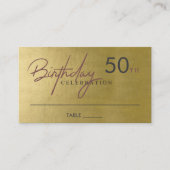 OM HET EVEN WELKE LEEFTIJDSEENVOUDIGE FAUX GEELD B VISITEKAARTJE (Voorkant)