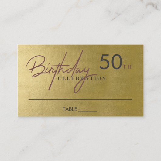 OM HET EVEN WELKE LEEFTIJDSEENVOUDIGE FAUX GEELD B VISITEKAARTJE (Voorkant)