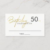 OM HET EVEN WELKE LEEFTIJDSEENVOUDIGE FAUX GEELD B VISITEKAARTJE (Voorkant)