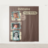 Om het even welke leeftijdsfoto's 30e bruine parti wandkleed (Voorkant)