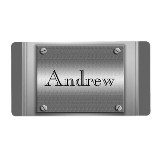 Om het even welke naam op de etiketten van metalen (Voorkant)