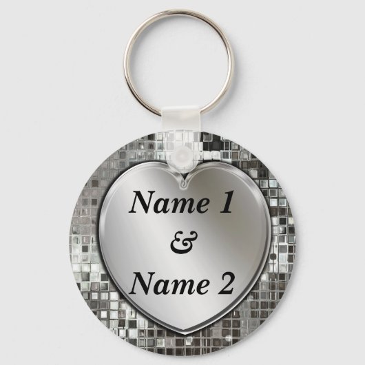 Om het even welke namen op Zilver Keychain van het (Voorkant)