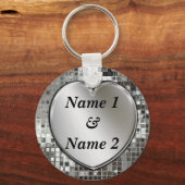 Om het even welke namen op Zilver Keychain van het (Voorkant)