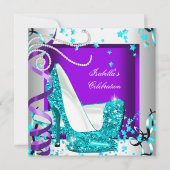 Om het even welke Occasionpartij Glitter Blauwgroe Kaart (Voorkant)