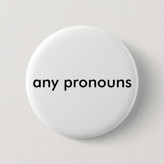 om het even welke pronounounings knoop ronde button 5,7 cm (Voorkant)