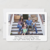 Om het even welke Tekst 4 de Foto Eenvoudige Borst Feestdagenkaart (Achterkant)