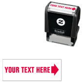 Om het even welke tekst met juiste pijl Zelfinkend Zelfinktende Stempel (In situ)