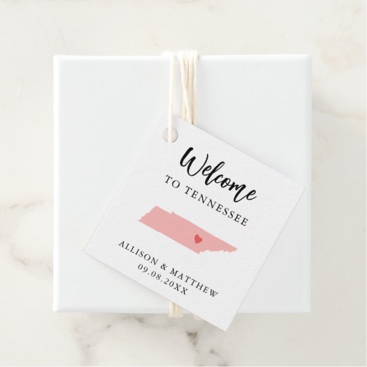 Om het even welke Tennessee Weddenschap Welkomstza Bedankjes Labels (In situ)