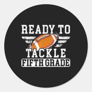 Om het Football van de vijfde klas terug naar scho Ronde Sticker