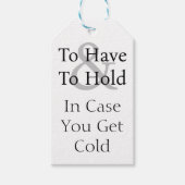 Om het Hoesje te moeten vasthouden. Cadeaulabel (Voorkant)