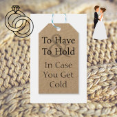 Om het Hoesje te moeten vasthouden. Cadeaulabel