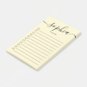 Om het Manuscript van de Lijst te doen hoort Gele  Post-it® Notes (Schuin)