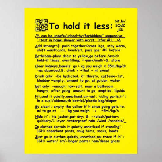 "Om het minder"middelgrote poster te houden (Voorkant)