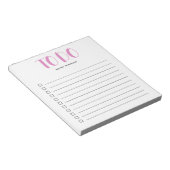 Om het Notitieblok Vet script roze aan te bieden (Schuin)