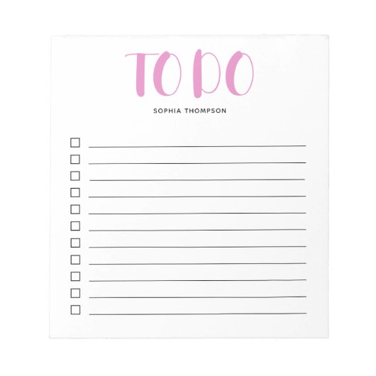 Om het Notitieblok Vet script roze aan te bieden (Voorkant)