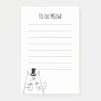 Om het te doen. / Funny Cat Drawing/ To Do List Post-it® Notes