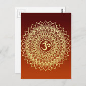 OM HINDU SYMBOOL BRIEFKAART (Voorkant / Achterkant)